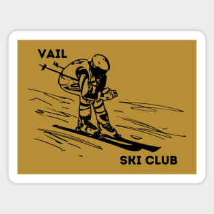Vail Ski Club - Black - Skiing - Winter Sticker